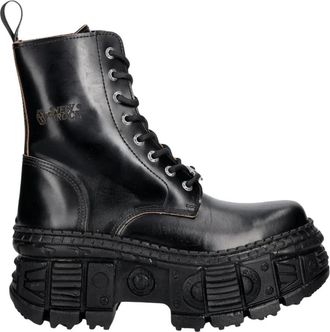 New Rock Schoenen, Dames, Zwart, 41 EU, Leer, M-Wall 026N-C10