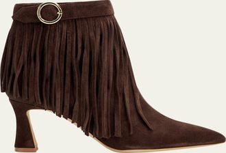 Malone Souliers 70mm Donnie Suede Fringe Ankle Boots