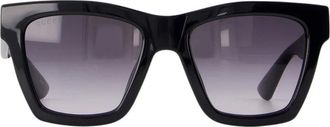 Gucci Zwarte Acetaat Zonnebril - Dames - Zonnebrillen - Zwart - 54 MM - Accessoires