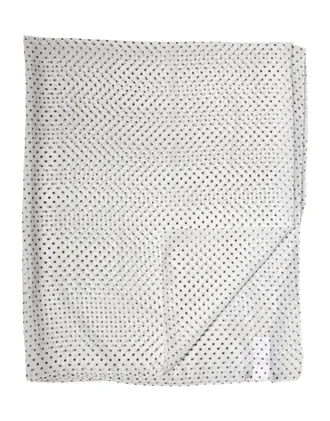 Dolce & Gabbana White Polka Dot Polyester Shawl Womens Scarf