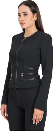 Elisabetta Franchi Double cr&ecirc;pe jas - Dames - Zomerjassen - Zwart - XS - Jassen