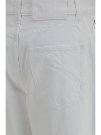 Alaia Womens Jeans Rodeo White Denim Cotton