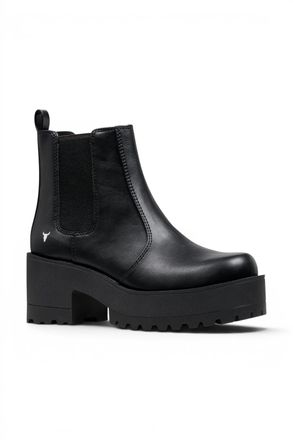 Windsor Smith Windsormsith Womens Black Chunky Platform Chelsea Boots - Evolve