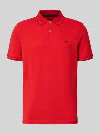 Fynch-Hatton Fynch-Hatton Regular Fit Poloshirt mit Label-Stitching in Rot, Gr&ouml;&szlig;e 3XL