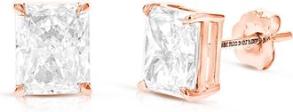 Vir Jewels 2 cttw Radiant Lab Grown Diamond Stud Earrings in 14K Gold With Push Backs For Women