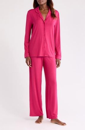 Nordstrom Moonlight Eco Knit Pajamas in Pink Cerise at Nordstrom Rack, Size Large