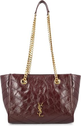 Saint Laurent Chevron-quilted Leather Tote Bag