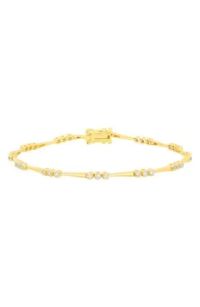 EF Collection Crown Set Diamond Eternity Bracelet in Gold at Nordstrom