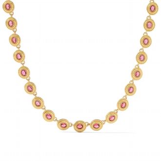Julie Vos Womens Tudor Tennis Necklace In Raspberry