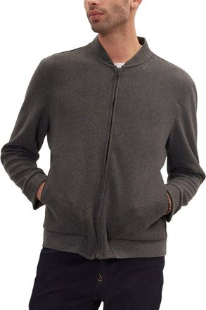 Ron Tomson Relaxed Unlined Varsity Zipper Jacket