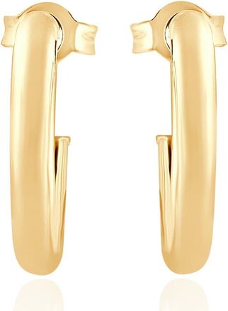 Pompeii3 14k Yellow Gold 3mm Small Womens Hoop Earrings.5 Tall 1 grams