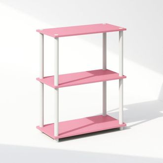 Furinno Turn-N-Tube 3-Tier Multipurpose Compact Display Rack, Shelving Unit, Bookcase