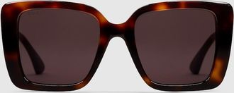 Gucci Square Frame Sunglasses, Brown