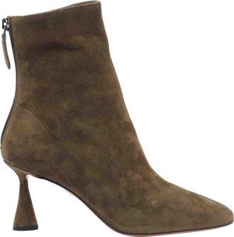 Aquazzura Moss Green Amore Pump Booties