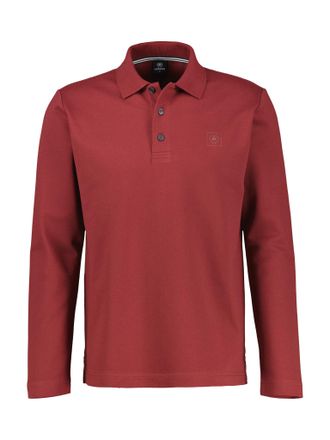 Lerros Langarmshirt LERROS, Herren, Gr. XXL, maple rot, Single Jersey, Obermaterial: 85% Baumwolle, 13% Polyester, 2% Elasthan, unifarben, normal h&uuml;ftbedecke