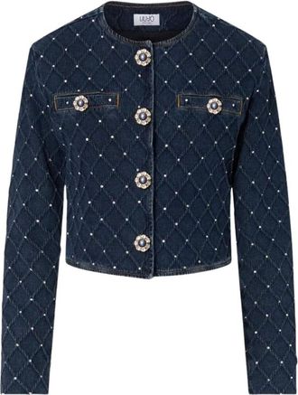 Liu Jo Chaqueta vaquera acolchada con strass - Jackets - Mujer - Azul - L