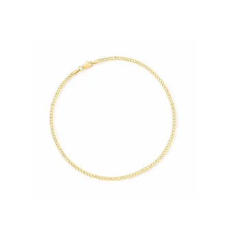 Canaria Canaria 2.2mm 10kt Yellow Gold Curb-Link Anklet