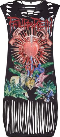 Philipp Plein T-Shirt Short Dresses Destroyed