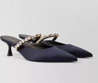 Stella McCartney elsa mules kitten heel pearls crystals