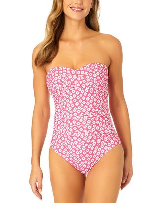 Anne Cole Twist Front Shirred One-Piece