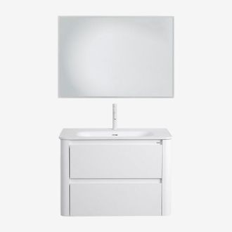 Sklum Sklum - Conjunto De Mueble De Ba&ntilde;o En Madera Con Lavabo Integrado Egerton