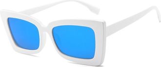 Generic Square Mens Sports Sunglasses Womens Outdoor Driving Commuting Sun Glasses(Blue)