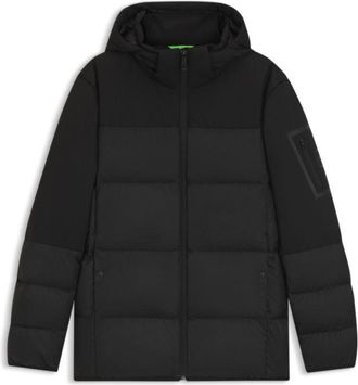 BOSS Water-repellent down jacket with detachable hood and sleeves