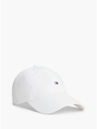 Tommy Hilfiger Mens Flag Logo Baseball Cap - Optic White