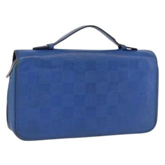 Louis Vuitton Pre-owned Reisetasche - Dames - Pre-owned - Blauw - Maat: ONE Size Leer