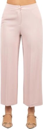Hanita Palazzo Broek met Center Crease - Dames - Wijde Broeken - Roze - XS - Polyester - Broeken
