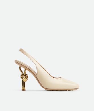 Bottega Veneta Knot Pump - White - Woman - 41 - 100% Calfskin