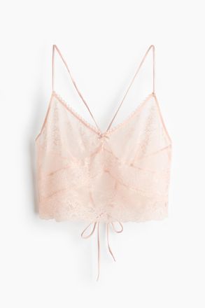 H&M Tr&auml;gertop aus Spitze - Helles Pfirsichrosa