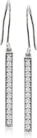 Ross-Simons Lab-Grown Diamond Linear Drop Earrings in Sterling Silver