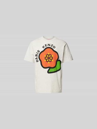Kenzo T-Shirt aus reiner Baumwolle in Hellgrau, Gr&ouml;&szlig;e L