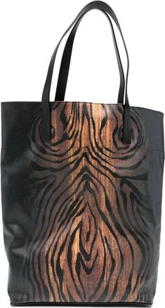 Jean Paul Gaultier Shopper met zebraprint - Zwart