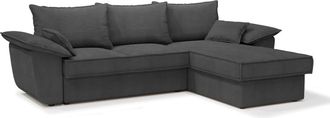 Sia Home Sof&aacute; cama derecho con arc&oacute;n pana antracita 257 cm
