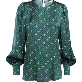 Summum Womens Bits And Rounds Top In Forest Green