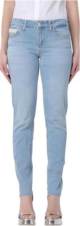 Liu Jo Slim-fit Jeans, female, Blue, Size: W29 Pearl Embellished Straight Jeans