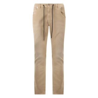 Diesel Slim-fit Trousers, male, Beige, Size: W32 Elegant Slim Pants in Denim
