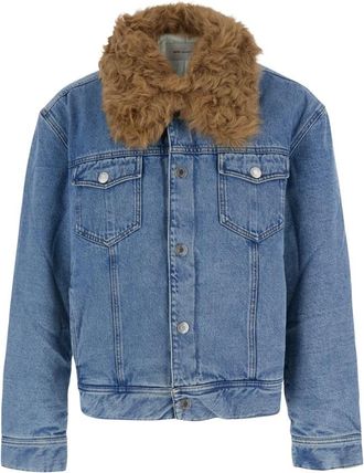 Ami Chaqueta vaquera con cuello de borrego - Jackets - Hombre - Azul - M