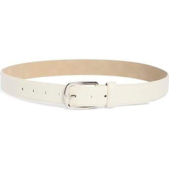 Steve Madden Faux Leather Belt in Bone at Nordstrom Rack, Size X-Large