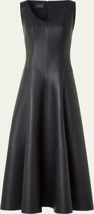 Akris Nappa Leather Midi Dress