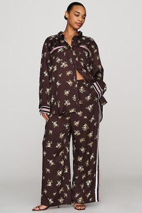 Maeve Brooklin Tie-Front Printed Pull-On Pants by Maeve