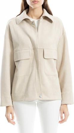 Max Studio Faux Suede Jacket in Oyster at Nordstrom Rack, Size X-Large