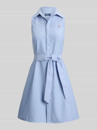 Polo Ralph Lauren Regular Fit Polokleid aus reiner Baumwolle in Hellblau, Gr&ouml;&szlig;e 34