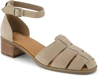 Toms Jaclyn Ankle Strap Fisherman Sandal in Medium Beige at Nordstrom, Size 7.5