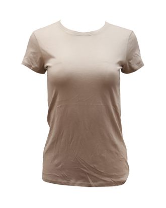 Vince Short Sleeve Tee in Beige Cotton