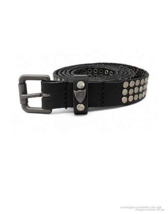 HTC Black 3000 Studs Matte Leather Belt
