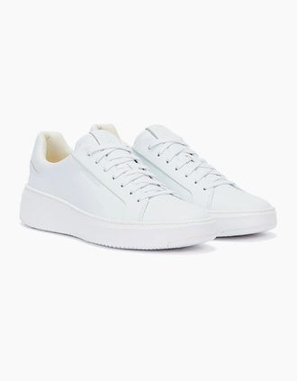 Cole Haan Mens Cole Haan Grandpr&oslash; Topspin Leather Mens Optic White Trainers - Size: UK 9.5 / eu 43.5 / us 10.5