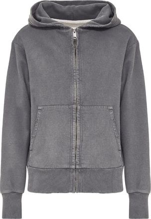 Maison Margiela zip-up hoodie - women - Cotton - M - Grey